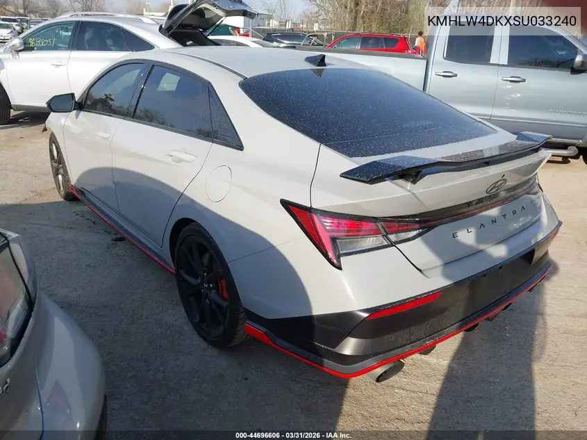2025 Hyundai Elantra N VIN: KMHLW4DKXSU033240 Lot: 44696606