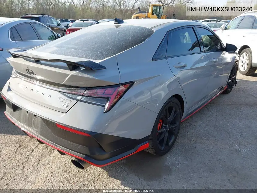 2025 Hyundai Elantra N VIN: KMHLW4DKXSU033240 Lot: 44696606