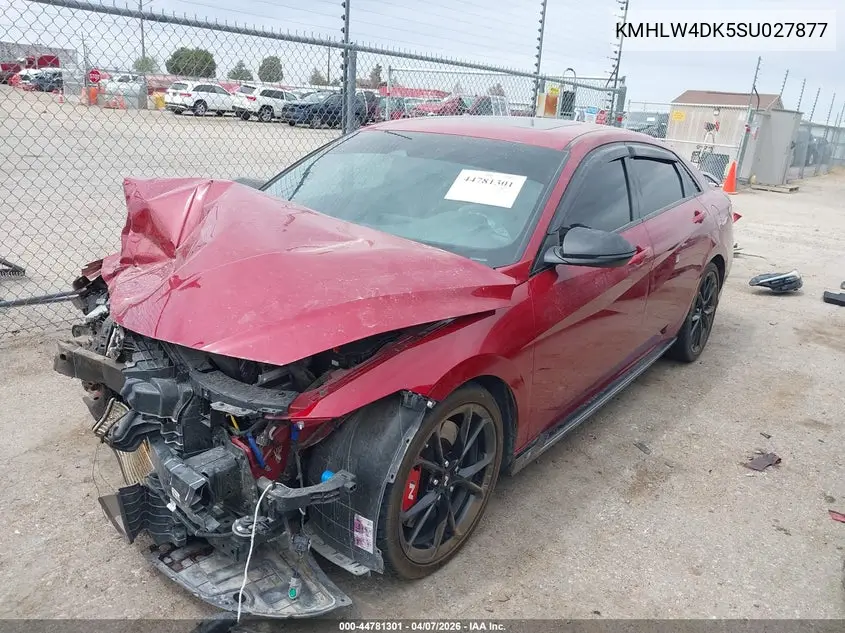 2025 Hyundai Elantra N VIN: KMHLW4DK5SU027877 Lot: 44781301