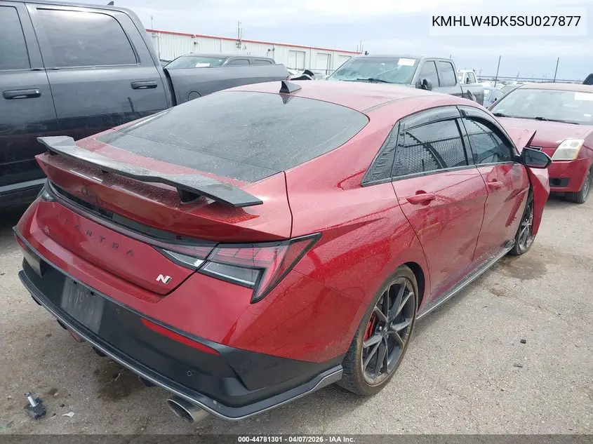 2025 Hyundai Elantra N VIN: KMHLW4DK5SU027877 Lot: 44781301