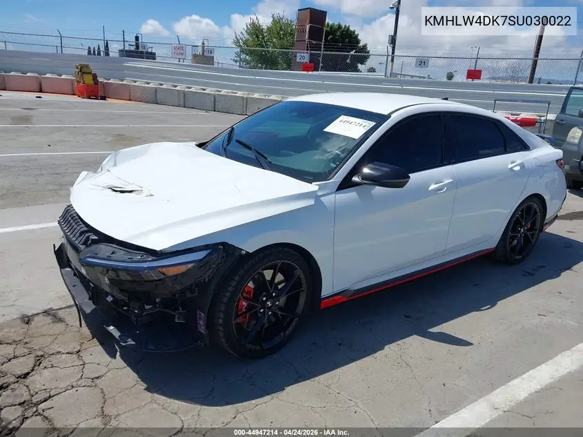 2025 Hyundai Elantra N VIN: KMHLW4DK7SU030022 Lot: 44947214