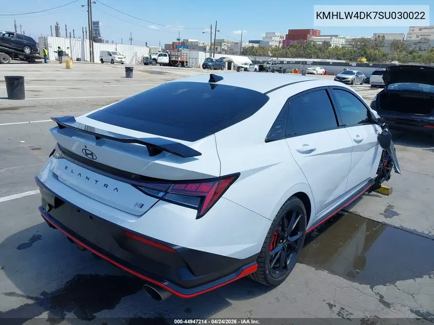 2025 Hyundai Elantra N VIN: KMHLW4DK7SU030022 Lot: 44947214