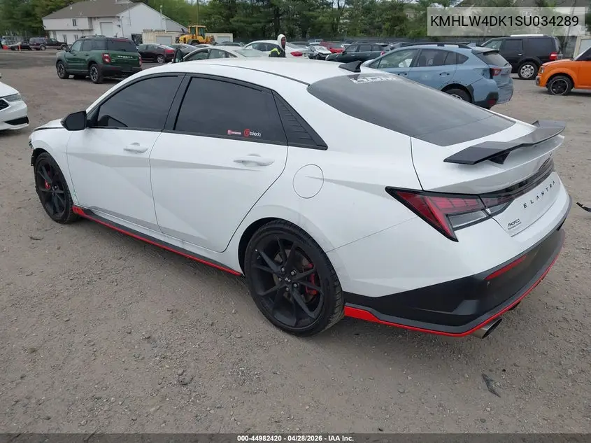 2025 Hyundai Elantra N VIN: KMHLW4DK1SU034289 Lot: 44982420