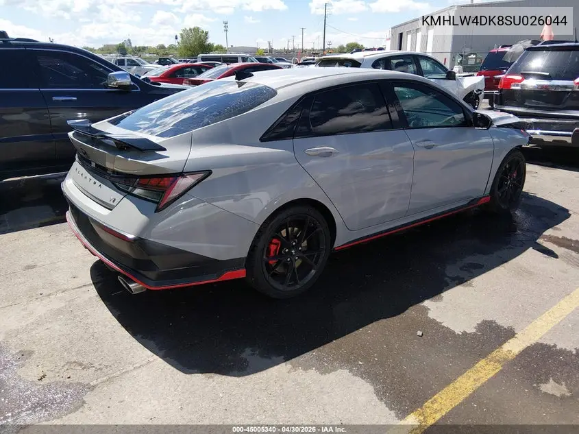 2025 Hyundai Elantra N VIN: KMHLW4DK8SU026044 Lot: 45005340