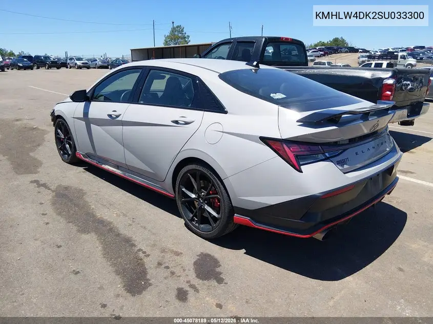 2025 Hyundai Elantra N VIN: KMHLW4DK2SU033300 Lot: 45078189