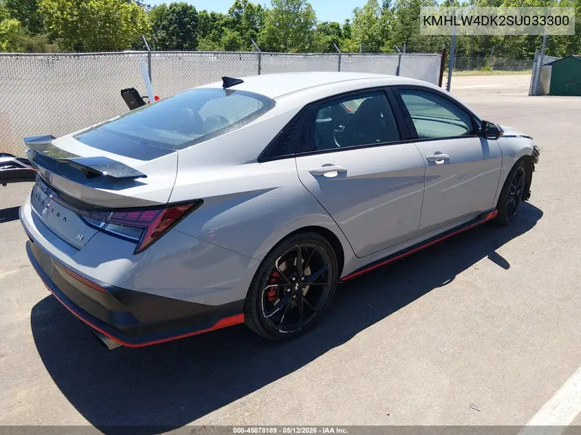 2025 Hyundai Elantra N VIN: KMHLW4DK2SU033300 Lot: 45078189