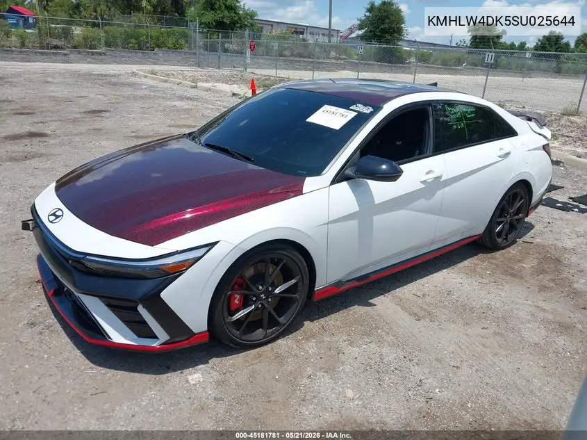 2025 Hyundai Elantra N VIN: KMHLW4DK5SU025644 Lot: 45181781