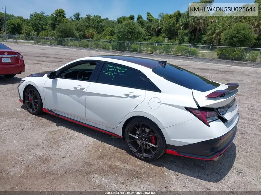 2025 Hyundai Elantra N VIN: KMHLW4DK5SU025644 Lot: 45181781