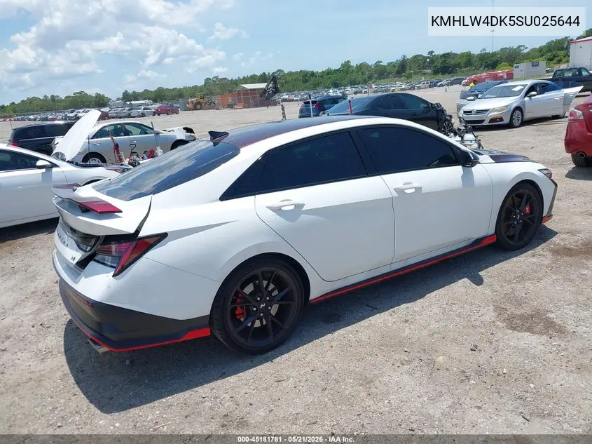2025 Hyundai Elantra N VIN: KMHLW4DK5SU025644 Lot: 45181781