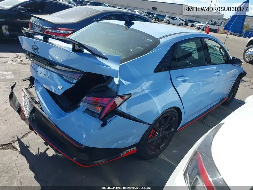 2025 Hyundai Elantra N VIN: KMHLW4DK0SU030377 Lot: 45241426
