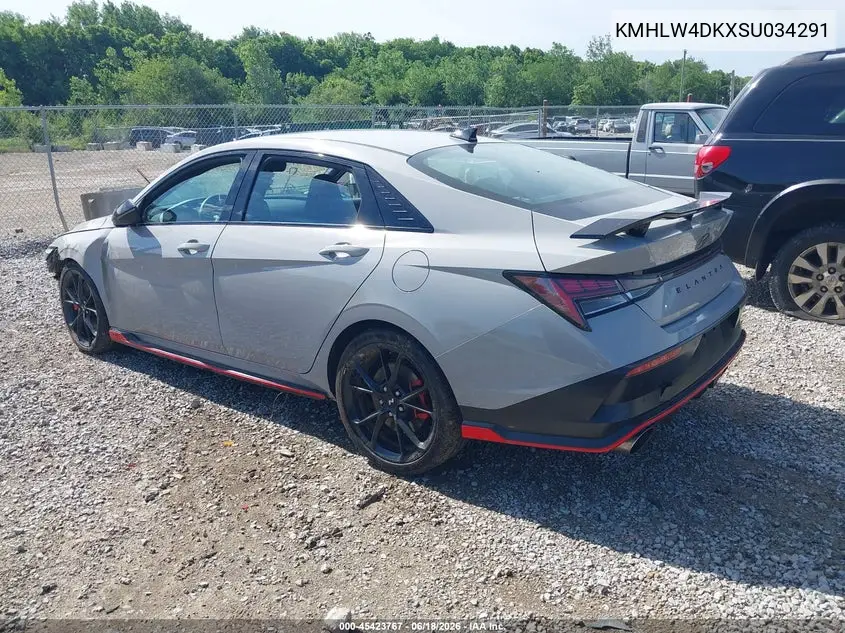 2025 Hyundai Elantra N VIN: KMHLW4DKXSU034291 Lot: 45423767
