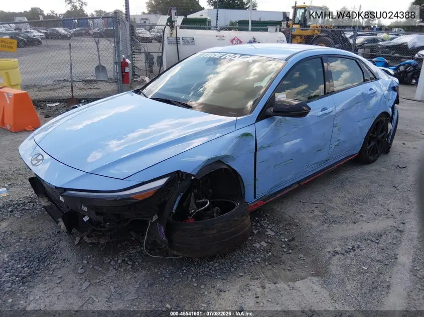 2025 Hyundai Elantra N VIN: KMHLW4DK8SU024388 Lot: 45541601