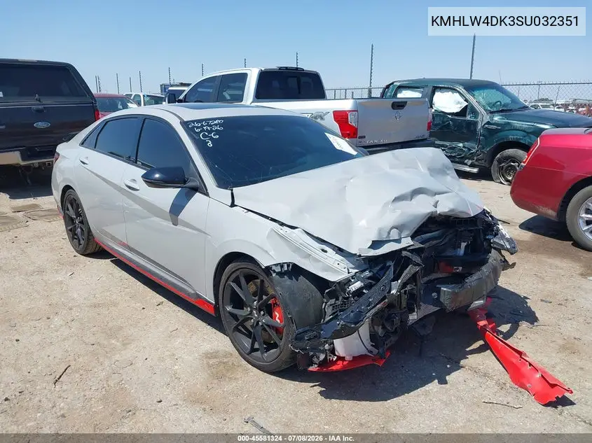 2025 Hyundai Elantra N VIN: KMHLW4DK3SU032351 Lot: 45581324