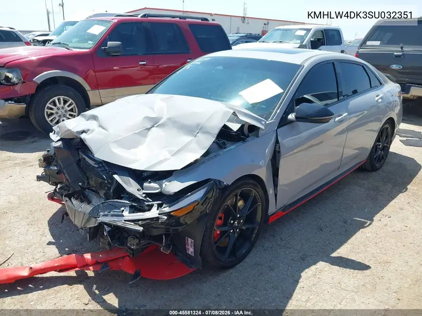 2025 Hyundai Elantra N VIN: KMHLW4DK3SU032351 Lot: 45581324