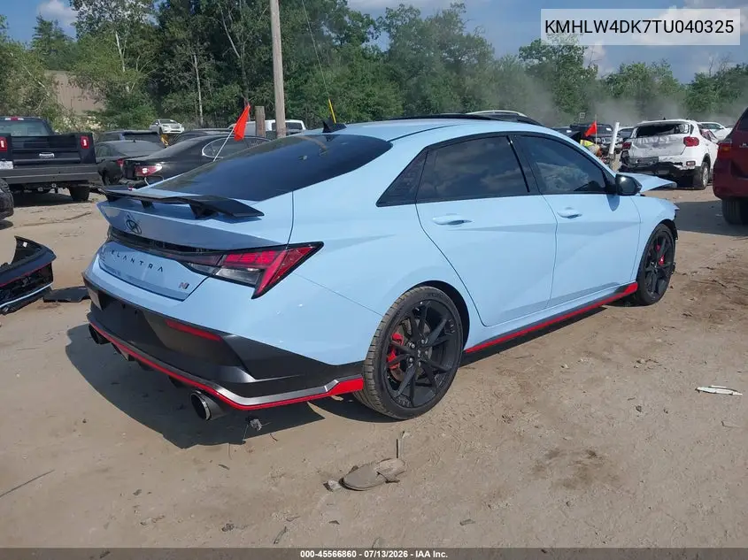 2026 Hyundai Elantra N VIN: KMHLW4DK7TU040325 Lot: 45566860