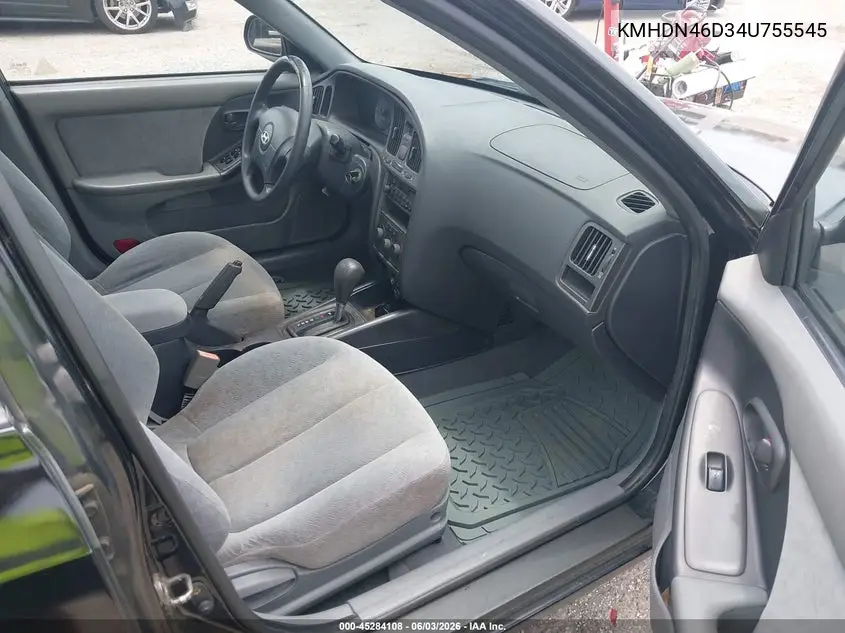 2004 Hyundai Elantra Gls/Gt VIN: KMHDN46D34U755545 Lot: 45284108