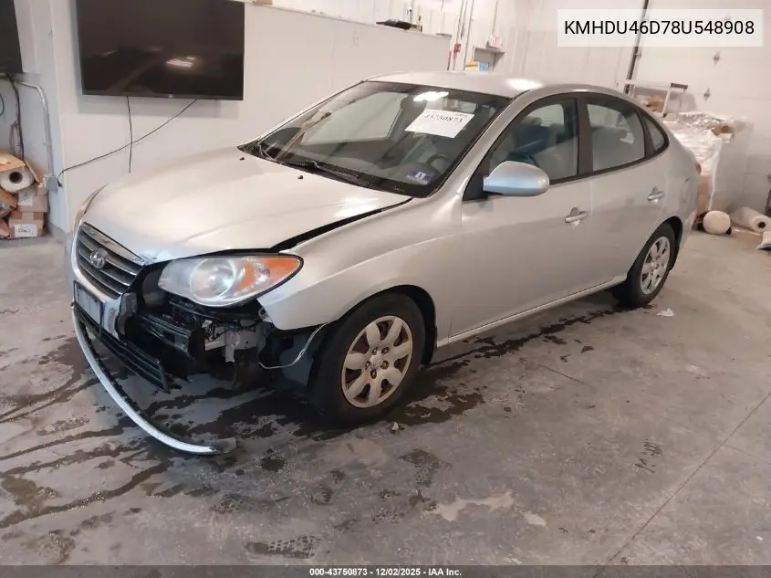 KMHDU46D78U548908 2008 Hyundai Elantra Gls/Se