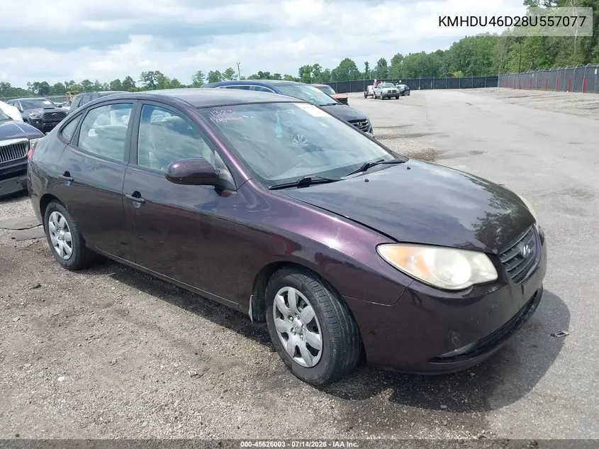 2008 Hyundai Elantra Gls/Se VIN: KMHDU46D28U557077 Lot: 45626003