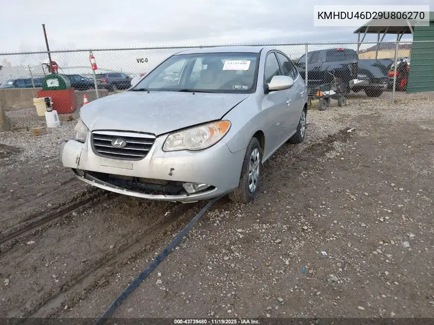 KMHDU46D29U806270 2009 Hyundai Elantra Gls