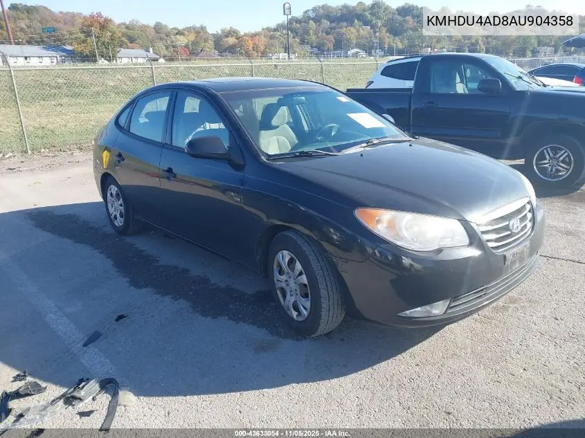 KMHDU4AD8AU904358 2010 Hyundai Elantra Gls