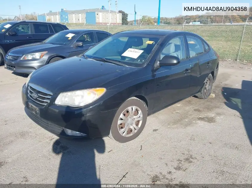 KMHDU4AD8AU904358 2010 Hyundai Elantra Gls