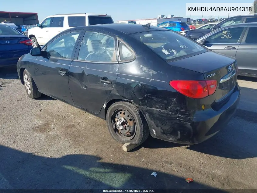 KMHDU4AD8AU904358 2010 Hyundai Elantra Gls