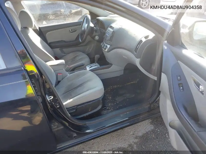 KMHDU4AD8AU904358 2010 Hyundai Elantra Gls