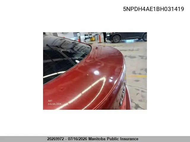 2011 Hyundai Elantra Gl VIN: 5NPDH4AE1BH031419 Lot: 20269972