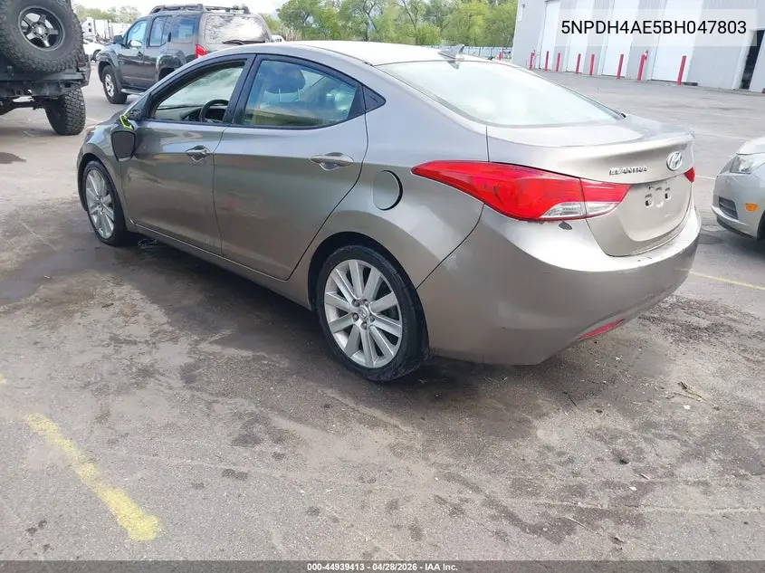 5NPDH4AE5BH047803 2011 Hyundai Elantra Gls