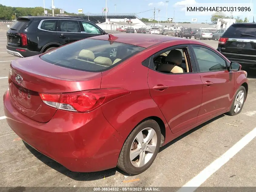 KMHDH4AE3CU319896 2012 Hyundai Elantra Gls (Ulsan Plant)