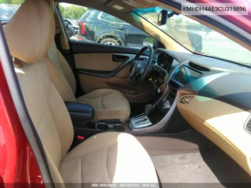 KMHDH4AE3CU319896 2012 Hyundai Elantra Gls (Ulsan Plant)