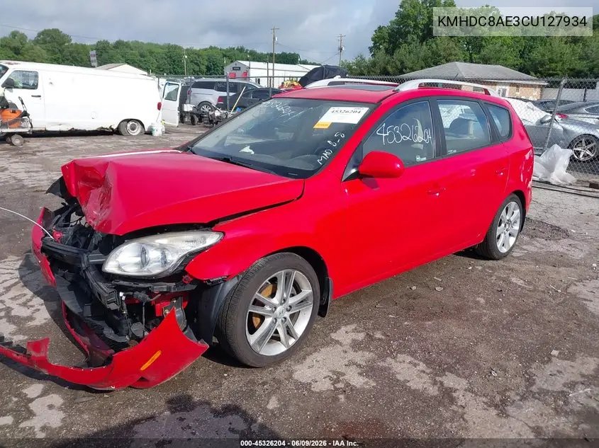 2012 Hyundai Elantra Touring Se VIN: KMHDC8AE3CU127934 Lot: 45326204
