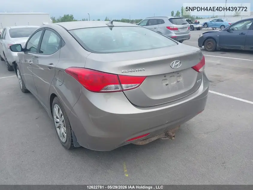 2013 Hyundai Elantra Limited VIN: 5NPDH4AE4DH439772 Lot: 12622781