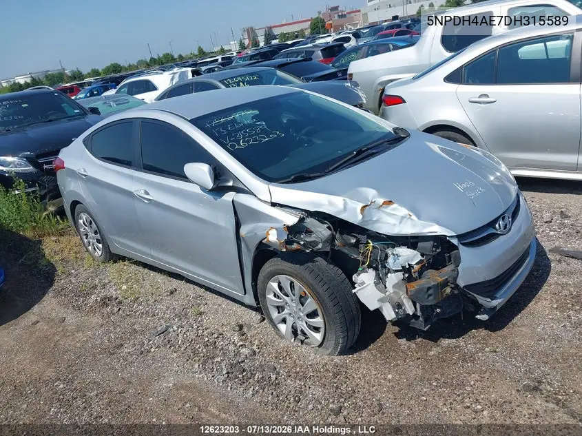 2013 Hyundai Elantra Gl VIN: 5NPDH4AE7DH315589 Lot: 12623203