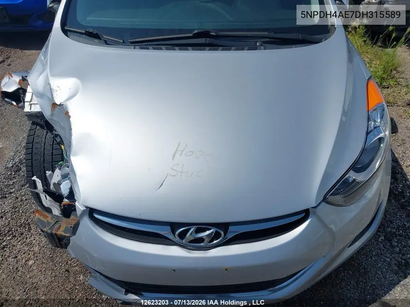 2013 Hyundai Elantra Gl VIN: 5NPDH4AE7DH315589 Lot: 12623203