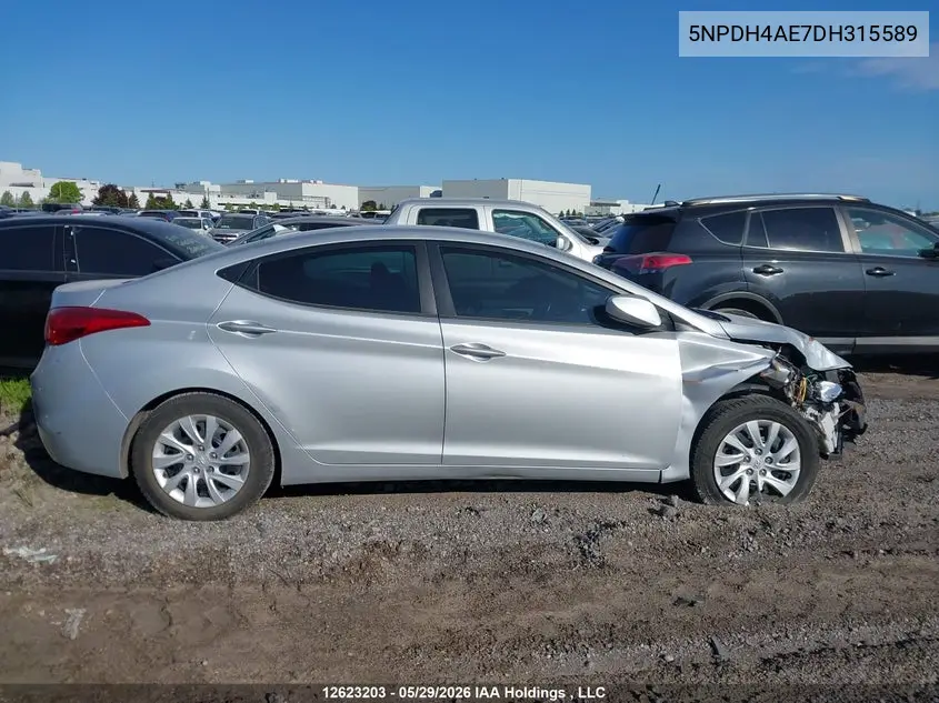 2013 Hyundai Elantra Gl VIN: 5NPDH4AE7DH315589 Lot: 12623203