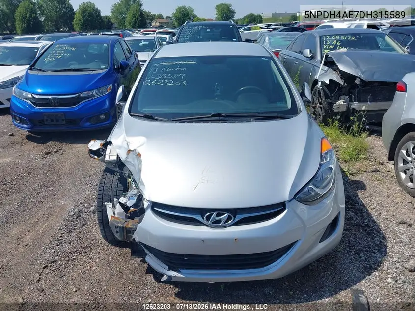 2013 Hyundai Elantra Gl VIN: 5NPDH4AE7DH315589 Lot: 12623203