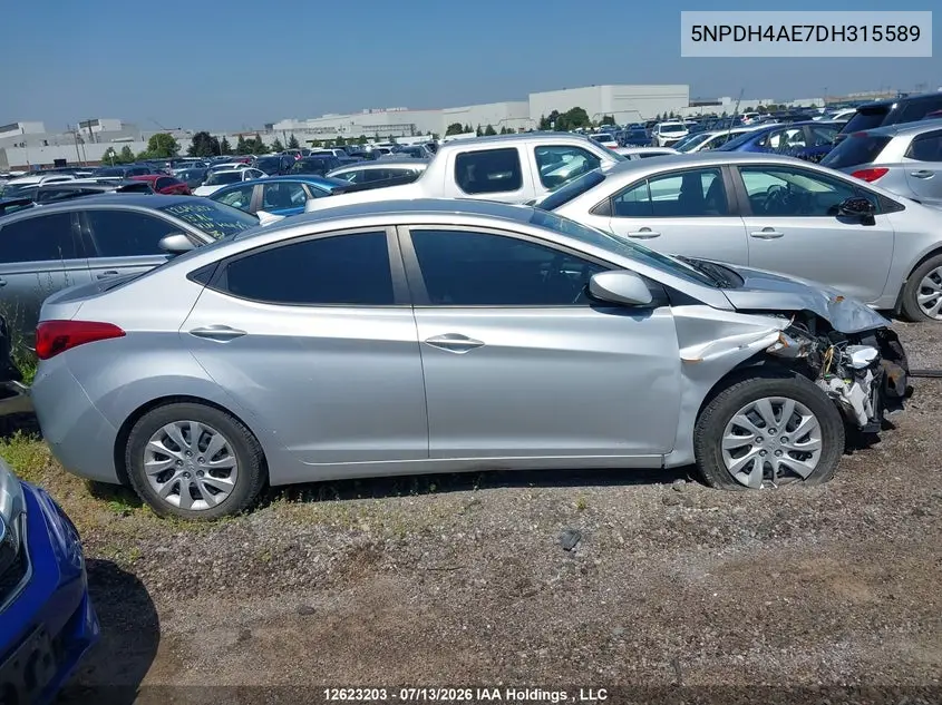 2013 Hyundai Elantra Gl VIN: 5NPDH4AE7DH315589 Lot: 12623203