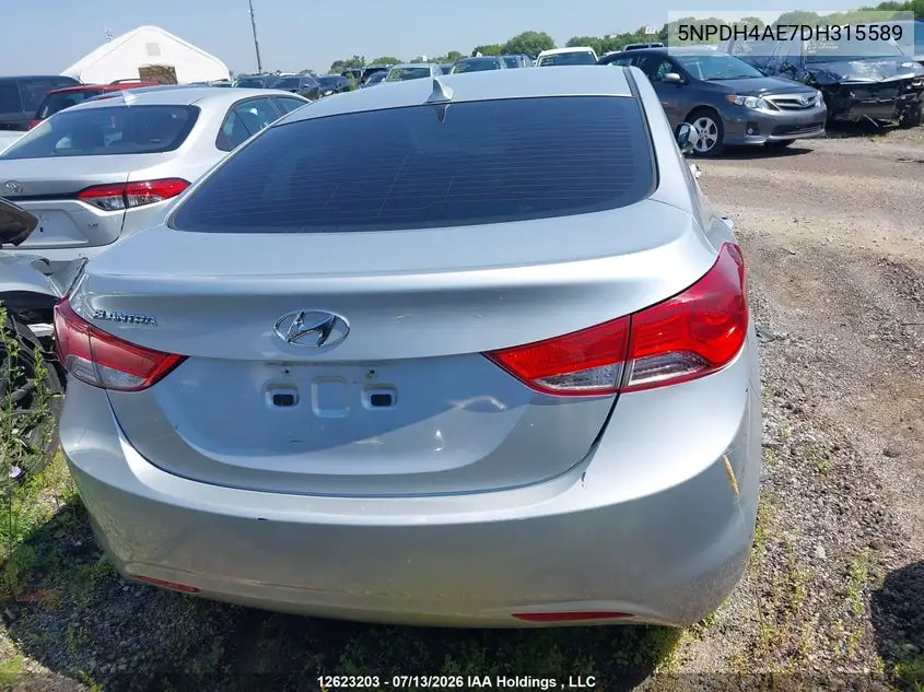 2013 Hyundai Elantra Gl VIN: 5NPDH4AE7DH315589 Lot: 12623203