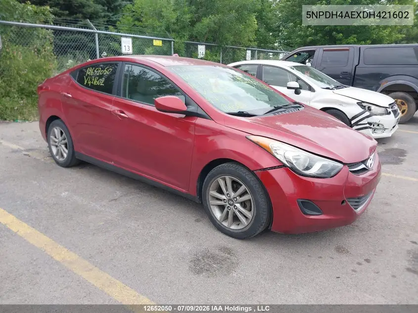 2013 Hyundai Elantra Gl VIN: 5NPDH4AEXDH421602 Lot: 12652050x