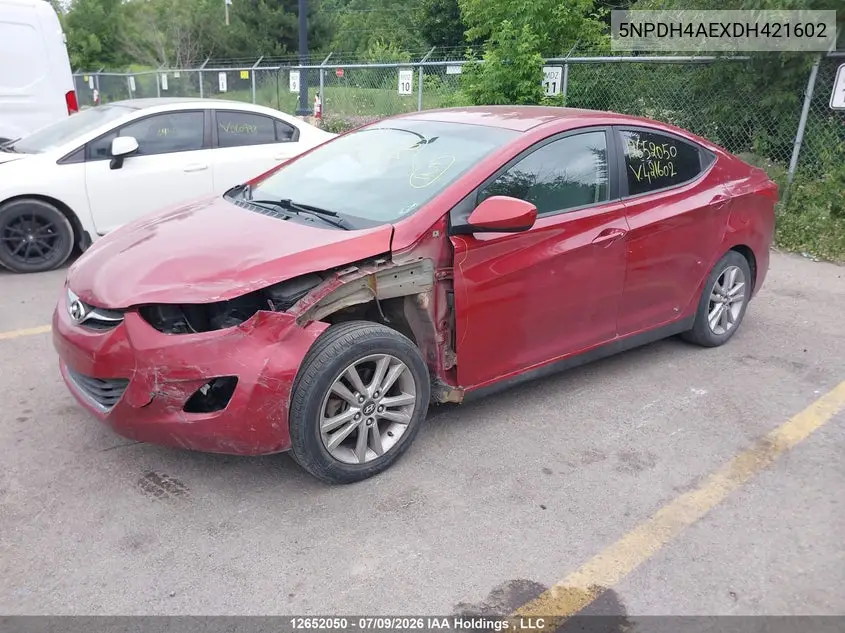 2013 Hyundai Elantra Gl VIN: 5NPDH4AEXDH421602 Lot: 12652050x