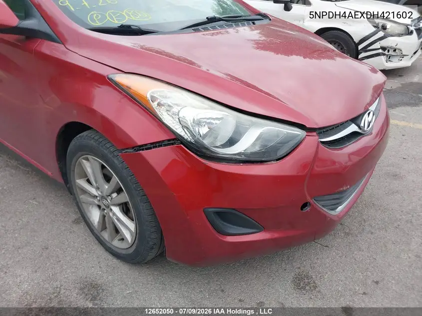 2013 Hyundai Elantra Gl VIN: 5NPDH4AEXDH421602 Lot: 12652050x