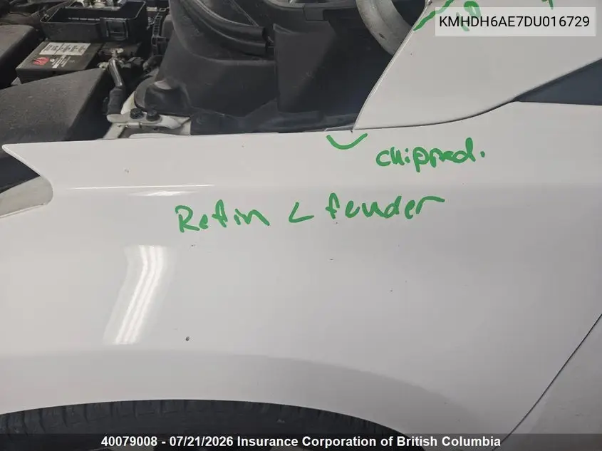 2013 Hyundai Elantra Se VIN: KMHDH6AE7DU016729 Lot: 40079008