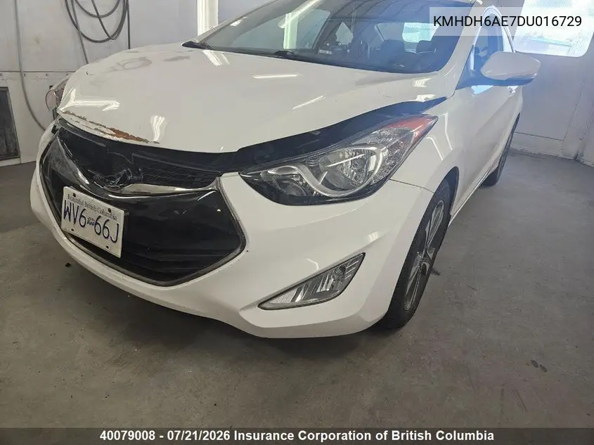 2013 Hyundai Elantra Se VIN: KMHDH6AE7DU016729 Lot: 40079008
