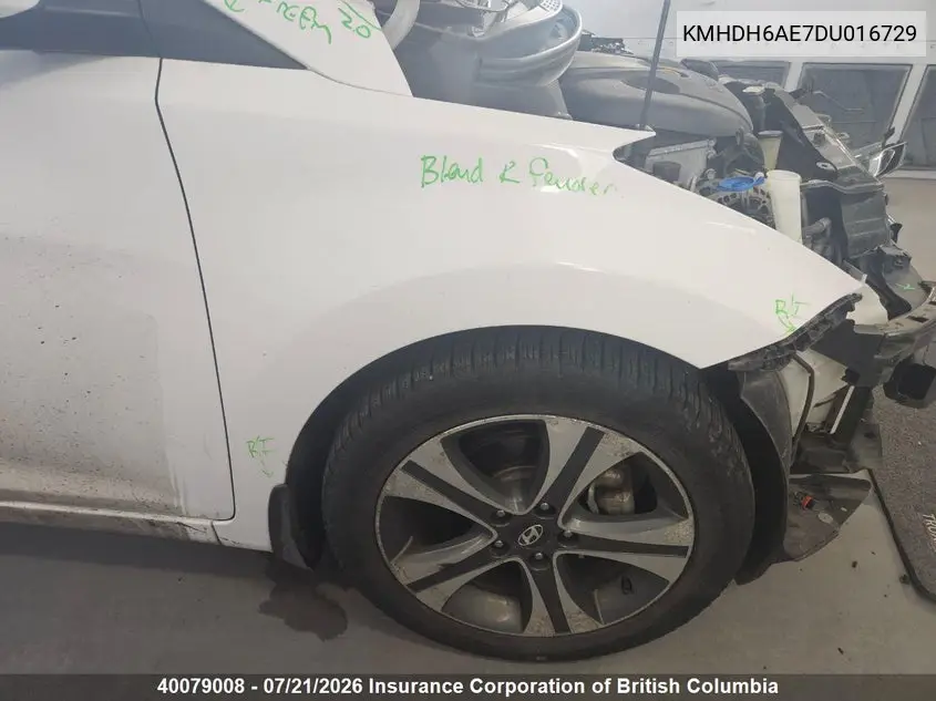 2013 Hyundai Elantra Se VIN: KMHDH6AE7DU016729 Lot: 40079008