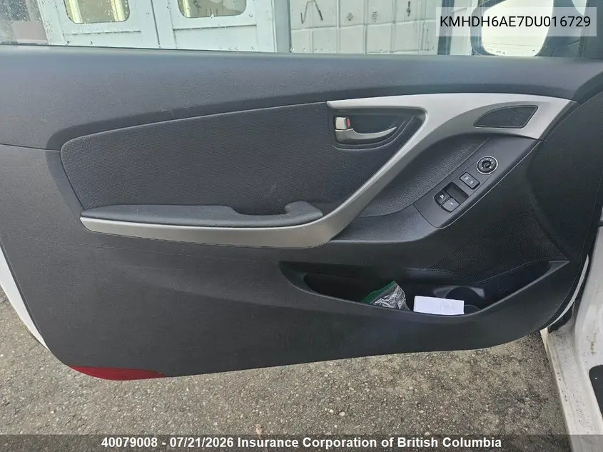 2013 Hyundai Elantra Se VIN: KMHDH6AE7DU016729 Lot: 40079008