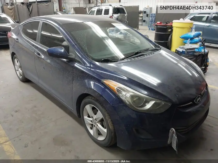 5NPDH4AE4DH343740 2013 Hyundai Elantra Gls