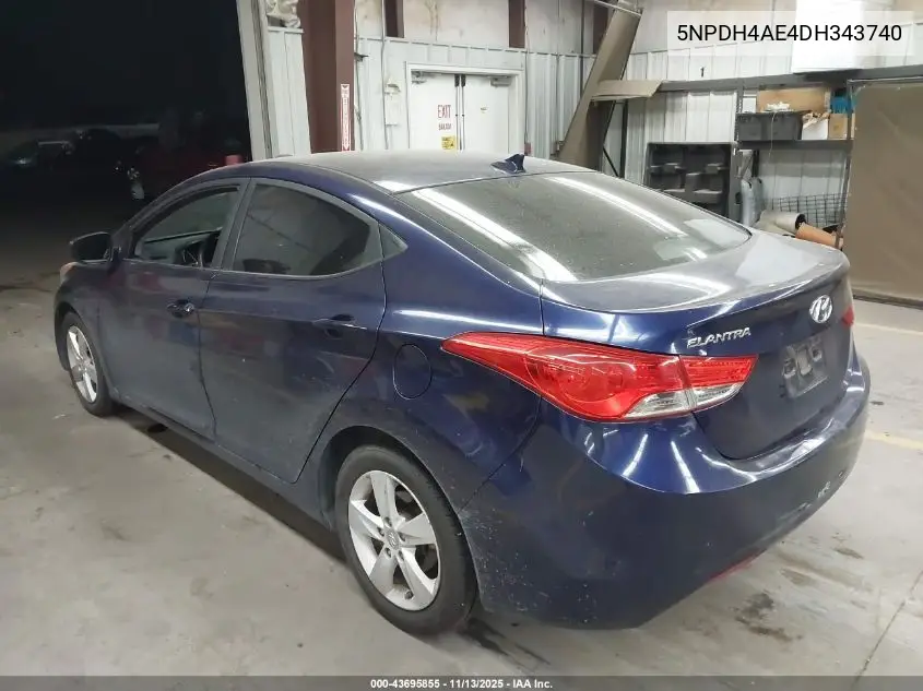 5NPDH4AE4DH343740 2013 Hyundai Elantra Gls