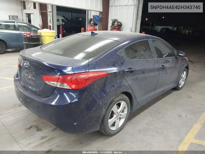 5NPDH4AE4DH343740 2013 Hyundai Elantra Gls