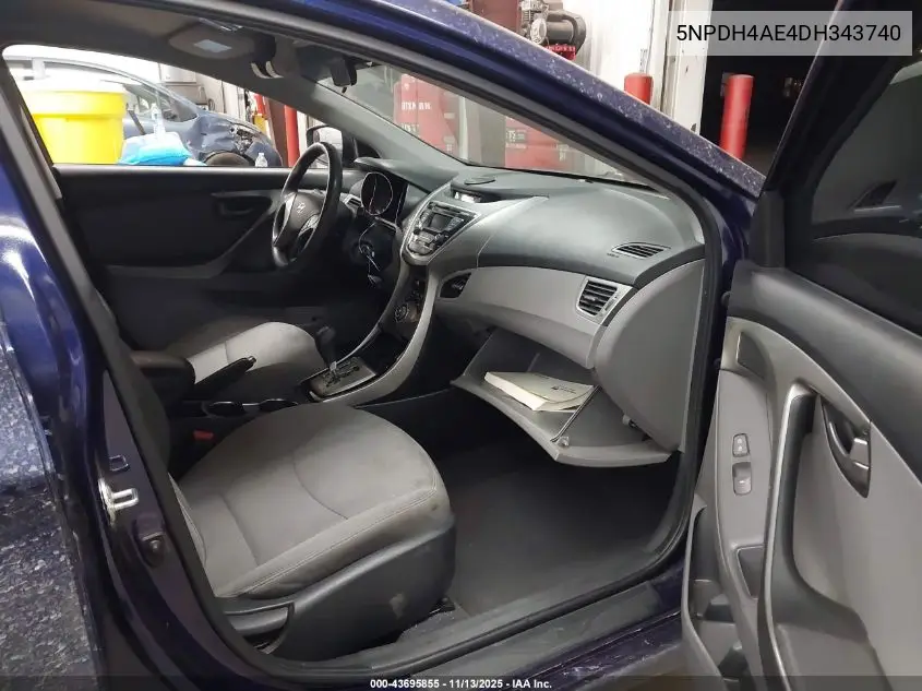 5NPDH4AE4DH343740 2013 Hyundai Elantra Gls